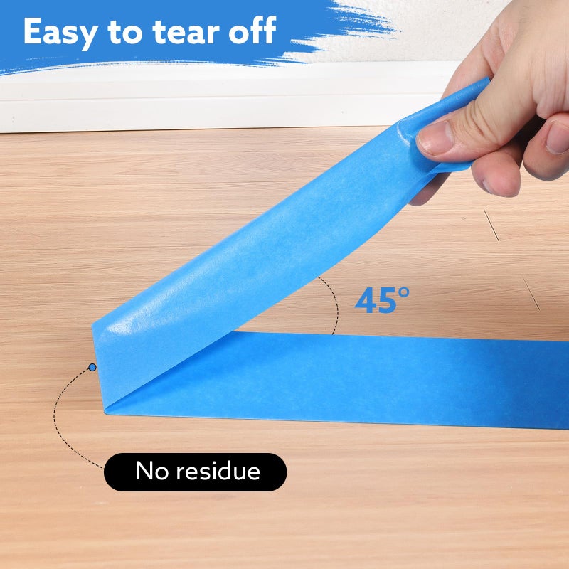 Fyguard 10 Rolls Painters Tape Blue Painters Tape 2 Inch Wide, General Purpose Masking Tape Bulk, 1.89 in x 55 Yd Blue Tape for Wall Painting Home Improvement DIY Crafts, Total 550 Yards - Image 4